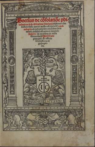 Boetius De co[n]solatio[n]e philosophica & de... (1498)