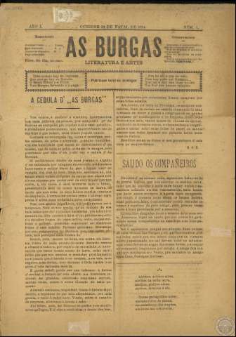 As Burgas : Literatura e artes (1894-1895)