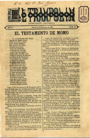 El trampolín : periódico satírico (Publicación: 1898-1899)